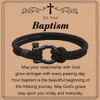 Meliatomia Baptism Gifts for Boys,Braided Rope Cross Bracelet for Kids,First