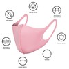NUÜR 3 Pcs Reusable Face Mask, with Ear Loops, Breathable,