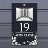 Custom Signs Solar Illuminated Modern Anthracite House Number Sign 24cm