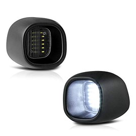 VIPMOTOZ Full LED License Plate Light Tag Lamp Assembly Replacement Pair For 1998-2005 Chevy Blazer S10 GMC Jimmy Sonoma Oldsmobile Bravada - 6000K Diamond White, 2-Piece Set