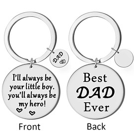 Father Day Gifts for Daddy Keychain from Son I will Always be Your Little Boy Engraved Gifts for Father Dad Birthday Christmas Bday Gifts