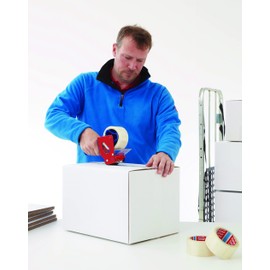 tesa Pack 4280 PP Parcel Tape in Pack of 6 - Universal Adhesive Tape for Packaging Parcels and Boxes - Brown - 6 Rolls Each 66 m x 50 mm