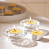 100-Pack Pure Beeswax Tealight Candles in Aluminum Cups - 4-5