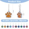 DICOSMETIC 20Pcs Zipper Pull Charms Dog Paw Print Zipper Pull