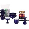 Buddhist Altar Set Lapis Lazuli Color Solid Ruri Ceramic 5-Piece