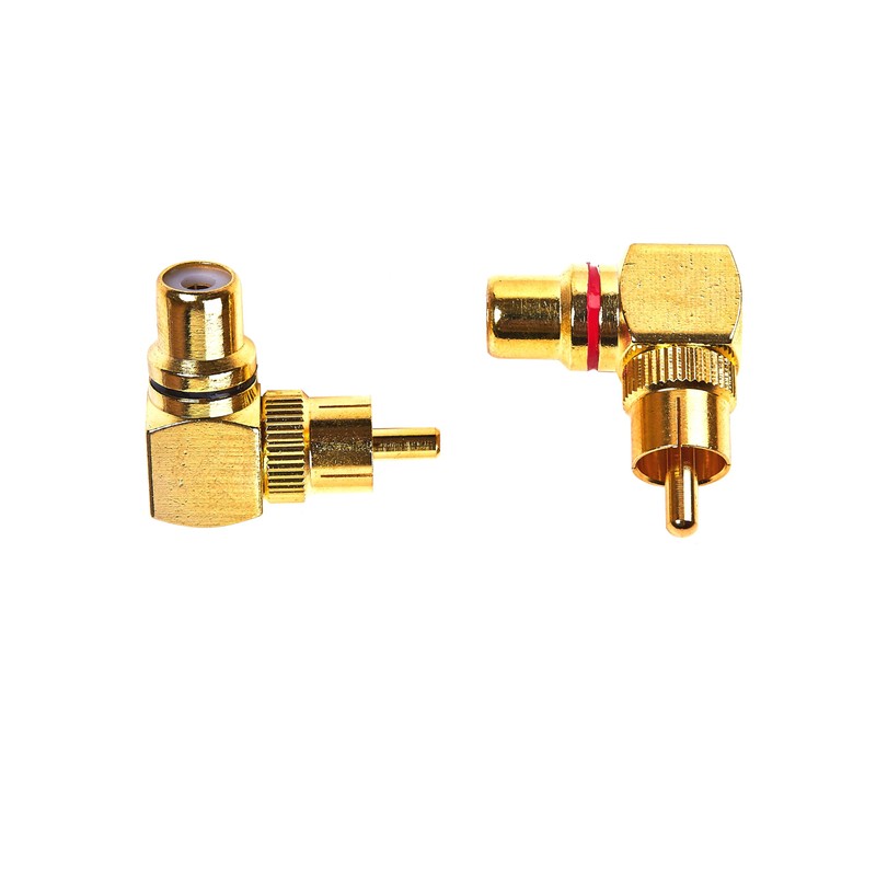 Voluty Tek Audio Video Connector RCA Female to Male Right