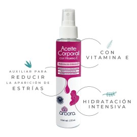 Aceite corporal anti-estrías con vitamina E y coco | hidrata y mejora elasticidad