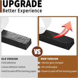 Yotache Open Cell Foam Air Conditioner Weather-Strip Seal Tape 2 X 1 Inch, Thick Adhesive with High Resilience Foam Cushion Strip, 6.5 Ft x 2Pcs