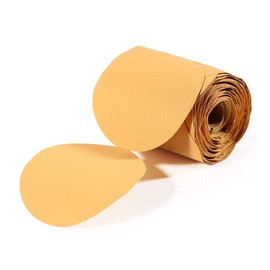 SPEEDWOX 100 Pcs 100 Grit Sandpaper Roll 5 inch Round Sanding Discs Adhesive Back PSA Sticky Back No Hole Stick and Sand Sandpaper for Wood, Auto Body Repair, Marine, Paint, Metal and Plastics