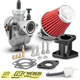 NIBBI Carburetor Kit for Coleman Predator 212cc 196cc 224cc Engine Performance Parts with Black Intake Manifold