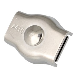 BOOTSTEILE BRAUER Simplex Wire Rope Clamp M4 Diameter 2 mm Stainless Steel A4 (AISI 316) Pack of 5