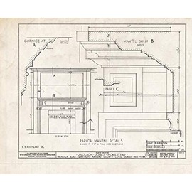 Historic Pictoric : Blueprint HABS NY,30-Want,1- (Sheet 8 of 14) - Jackson Jones Homestead, Merrick Road, Wantagh, Nassau County, NY 30in x 24in