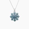 FILIPINO SUN JADE PENDANT - Jade Color: Bluewater, Finish: Sterling