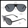 zeroUV - Oversize Flat Top Polarized Lens Aviator Sunglasses 61mm