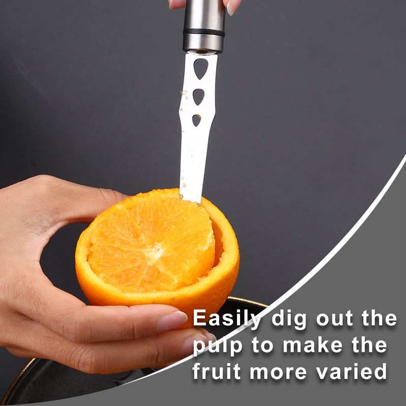Klyuqoz Grapefruit Knife - Curved Serrated Stainless Steel, Pack of