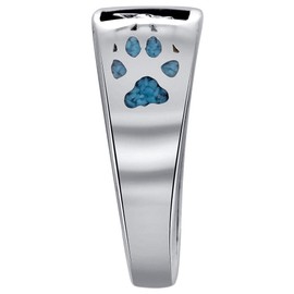 Southwestern Style Wolf Paw & Claw Turquoise 925 Sterling Silver Ring 7