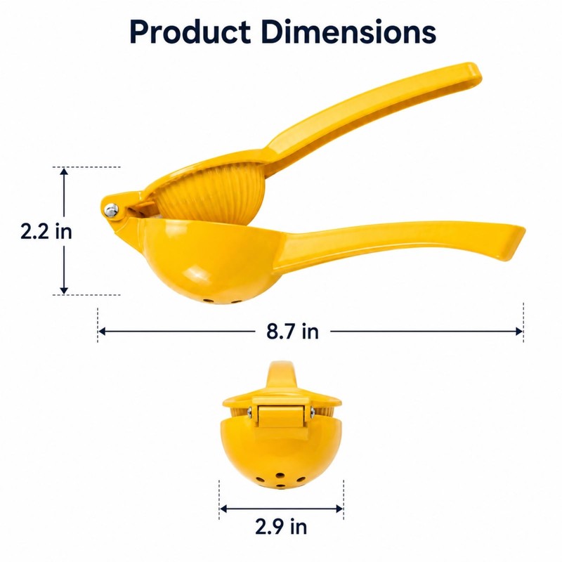 Lemon Squeezer, Manual Aluminum Alloy Citrus Juicer for Lemons &