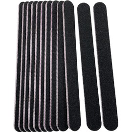 LIDOUK 12Pcs Nail Files Double Sided Emery Board (100/180 Grit) - Nail Buffering Files for Home and Salon Use