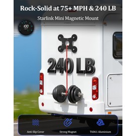 Starlink Mini Mount Magnetic 240Lbs - No Drill Car Roof Mount for Truck, RV, Boat - Heavy Duty Universal Antenna Holder with Quick Release, All-Terrain Grip