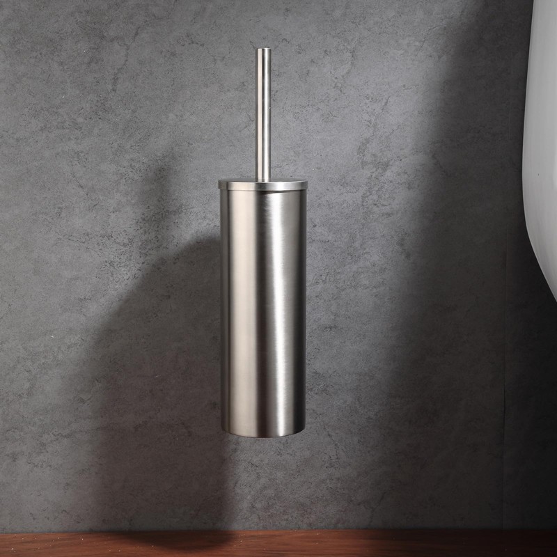 Wall-Mounted Toilet Brush Holder Set (Brushed Color)