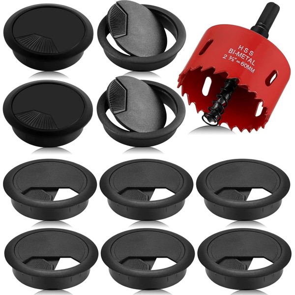 XINHAITC 10 Pack Desk Cable Hole Cable Grommet Desk Computer