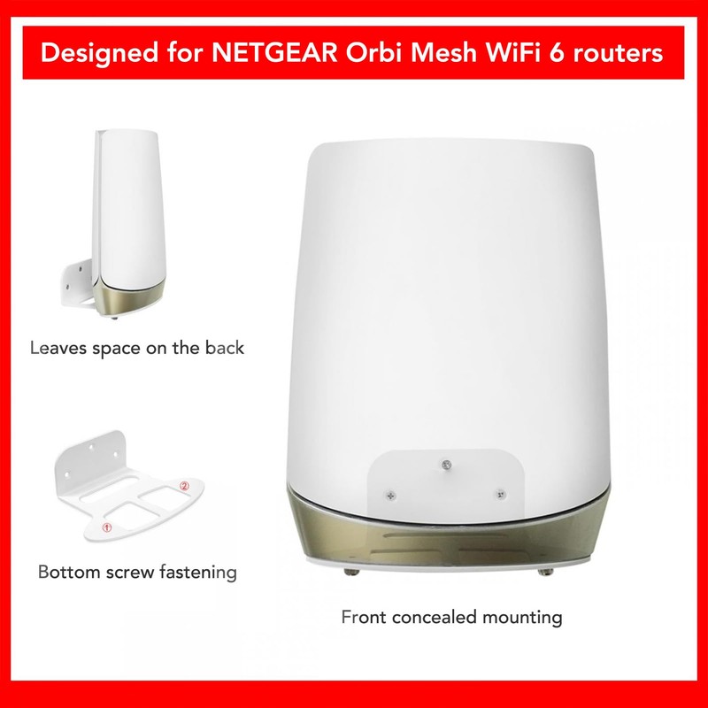 WiFi 6 Wall Mount, Metal Router Wall Mount for Orbi