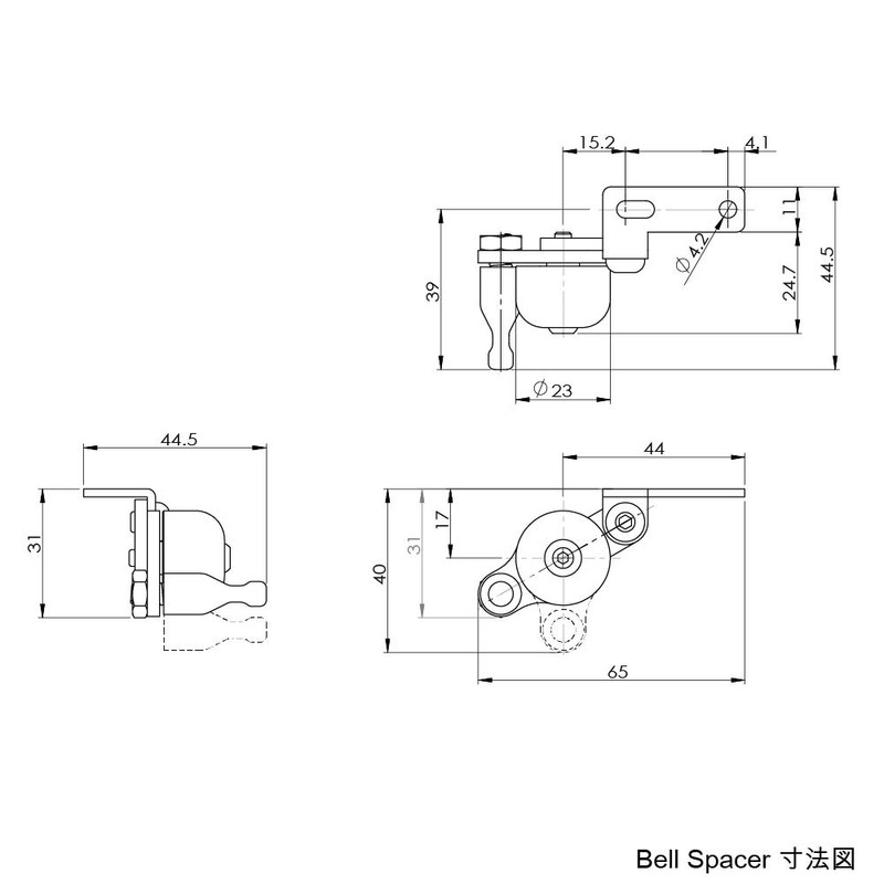 LEC MOUNT Bell - Spacer Cycle Computer Mount, Bell Size:
