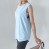 Women's Hip Cover Mesh Sleeveless Top for Yoga & Pilates Black / F