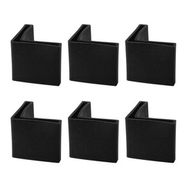 sourcing map Corner Protection Cover Foot Caps Floor Protectors L Type 45 mm x 45 mm Black Pack of 6