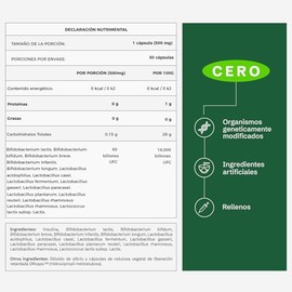 Flora Simbiótico Diario Probióticos Billones Ufc Cepas Apoyo Digestivo Bienestar Intestinal Metabolismo Cápsulas
