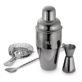 THINGS REMEMBERED Engraved Monogram Gunmetal Shaker Set (Free Customization)