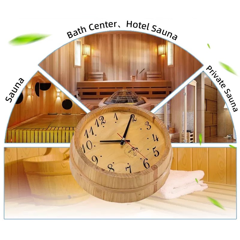 Niiyen Wooden Sauna Clock Steam Room Timer- Simple Wall Timer