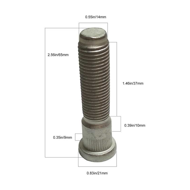 8 Pcs Front or Rear Wheel Stud Fit for Dodge
