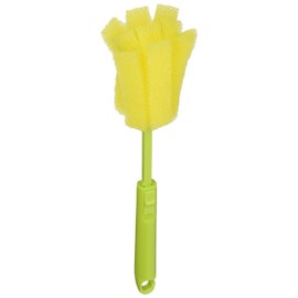 Yamato Chemical Bottle Washing Sponge with Leaf Shaped Stand, Yellow