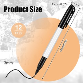 Colarr 12 Pcs Thick Tipped Low Vision Pen Black Ink Visual Pen Easy to See Bold Pens with Felt Tip Quality Low Vision Aids for Low Vision Seniors Elderly Office Home Classroom Writing Reading
