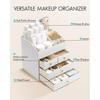 Vlando Makeup Organizer Countertop,Large Vanity Organizer PU Leather Make up