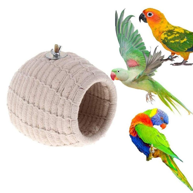 Sahkgye Rope Weave Bird Breeding Nest Bed House Toy for