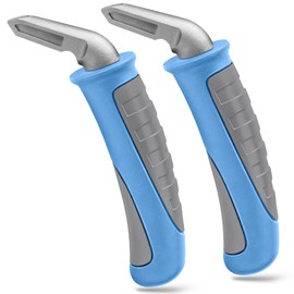 Milifox 2 Pack Car Door Handle for Elderly - Vehicle Support Handle Assist for Handicapped,Auto Support Door Handle,Standing Assist Mobility Aids for Seniers,Disabled,Injured,Light Blue+Grey