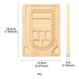 DanLingJewelry 1Pcs Burlywood Bead Board 19.4x13.9cm Design Beading Board Tray DIY Craft Tool for Beading Bracelets Necklaces Jewellery Making