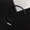 LERSUSI 4pcs Black Necklace Cords, Woven Wax Rope Chain for