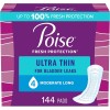 Poise Ultra Thin Incontinence Pads for Women Light Moderate Maximum