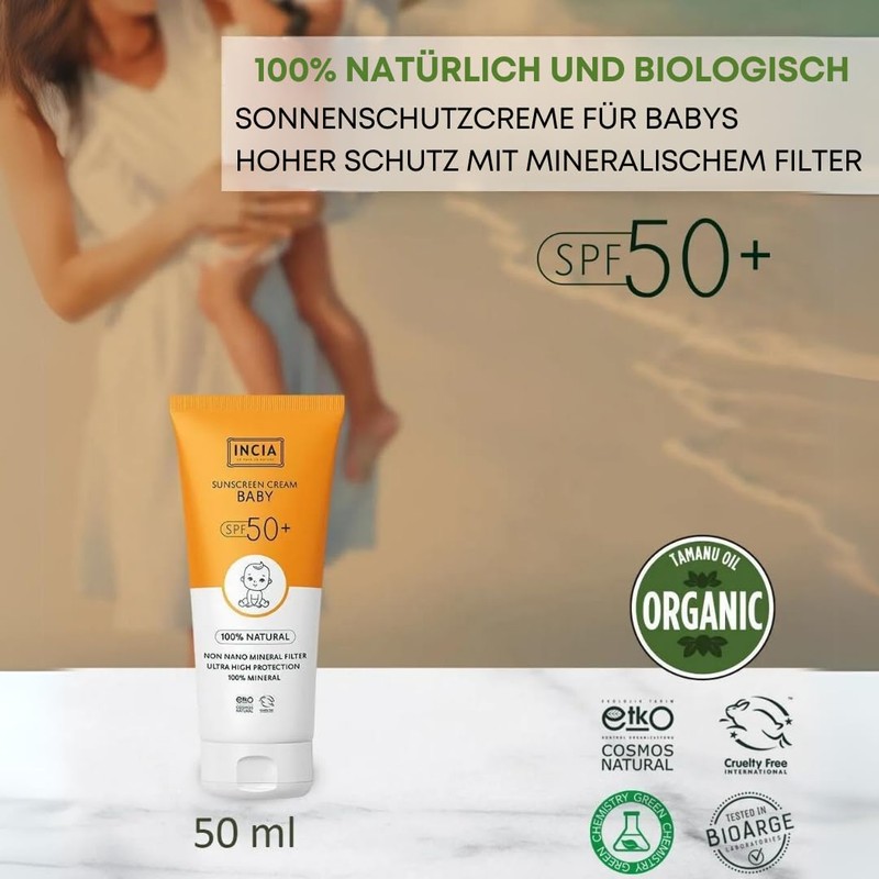 INCIA Natural Sun Protection for Babies and Children - SPF