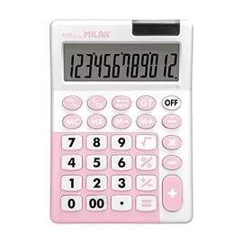 MILAN® Blister Pack Calculator 12 Digits Pink, Edition Series +