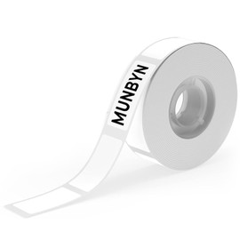MUNBYN Thermal Label Tape for Penguin Bluetooth Label Maker Machine, 15 x 30mm 210 Labels/Roll, Self-Adhesive Label for Home, Office, School (White)