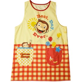 Marushin 4765005300 Curious George Apron, Women's, Nursery, Hello George, Character, Cute, Adult Run, Nursery, Kindergarten