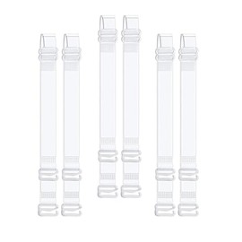Quintion Anneao Clear Bra Straps Invisible Adjustable Bra Strap 3 Pair Transparent Bra Straps Non-Slip Shoulder Straps