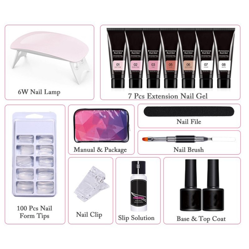 Nail Extension Gel Set Nail Enhancement Extension Kit with Nail