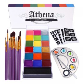 Ucanbe Kit De Paleta Athena Pintura Corporal Con Brochas Y Espatula