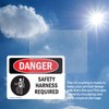 (2 Pack) Safety Harness Required OSHA Danger Sign