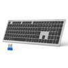 TECKNET Bluetooth Keyboard Rechargeable, 4-Device Free Switching (2.4G+BT), Ultra-Slim Full